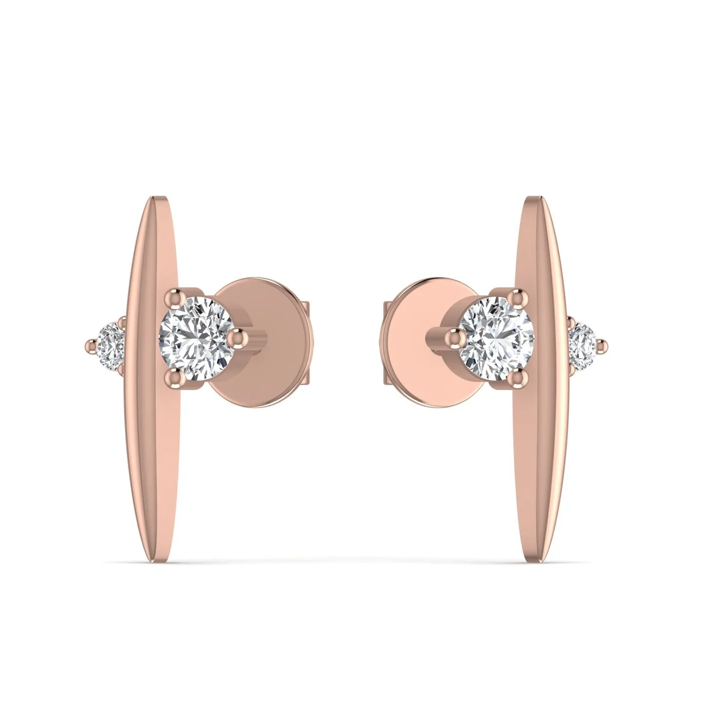 Lustrous Sterling Silver Stud Earrings