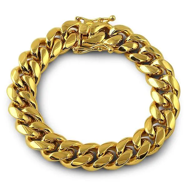 Miami Cuban Bracelet Yellow Gold