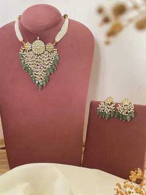 Mint Green Paachi Kundan Set