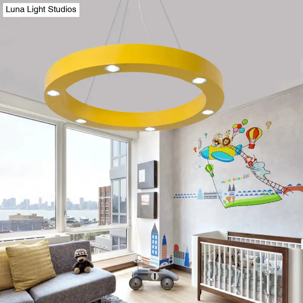 Modern LED Ceiling Pendant | Game Room Ring Hanging Light | Durable Metal Finish | Stylish & Lovely Design