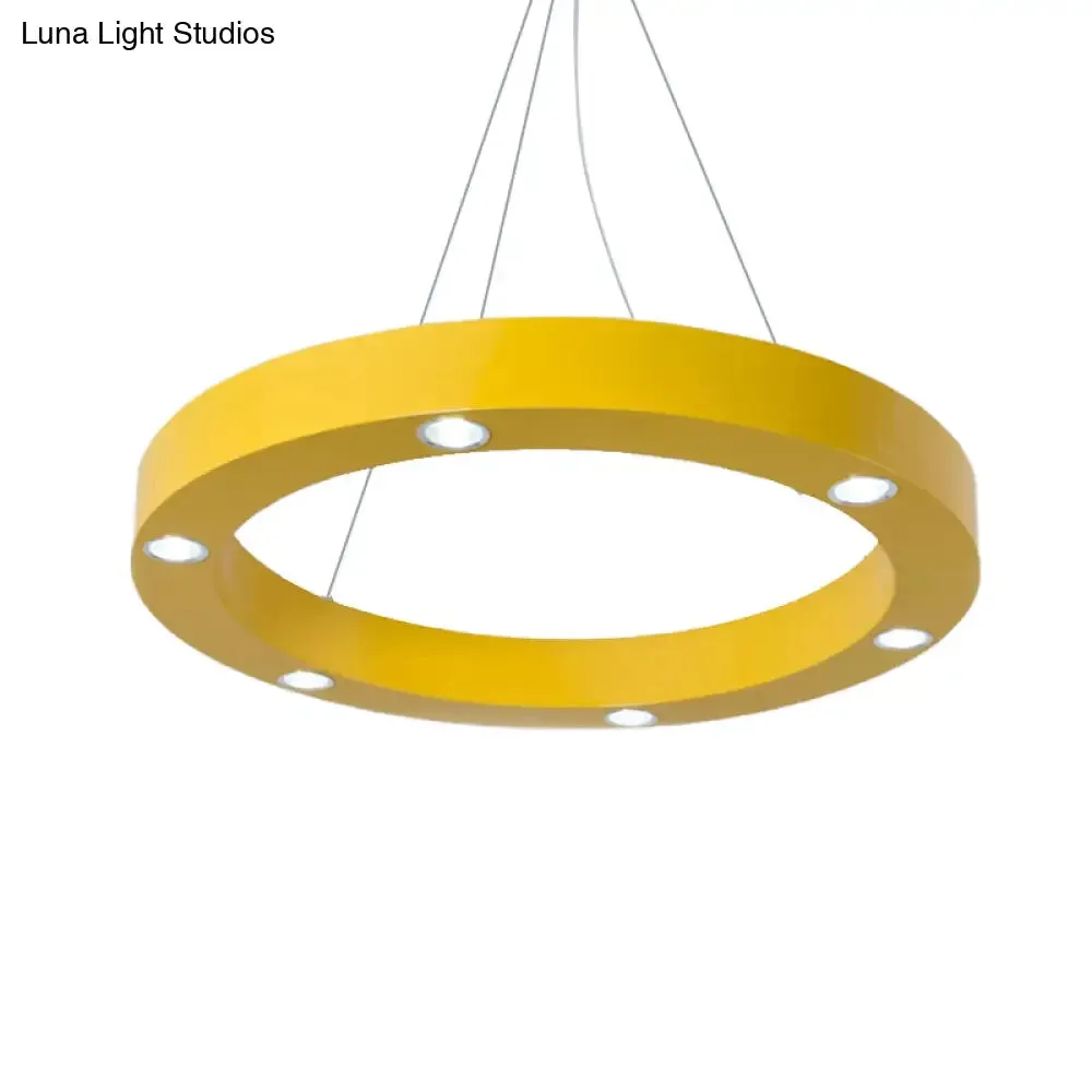 Modern LED Ceiling Pendant | Game Room Ring Hanging Light | Durable Metal Finish | Stylish & Lovely Design