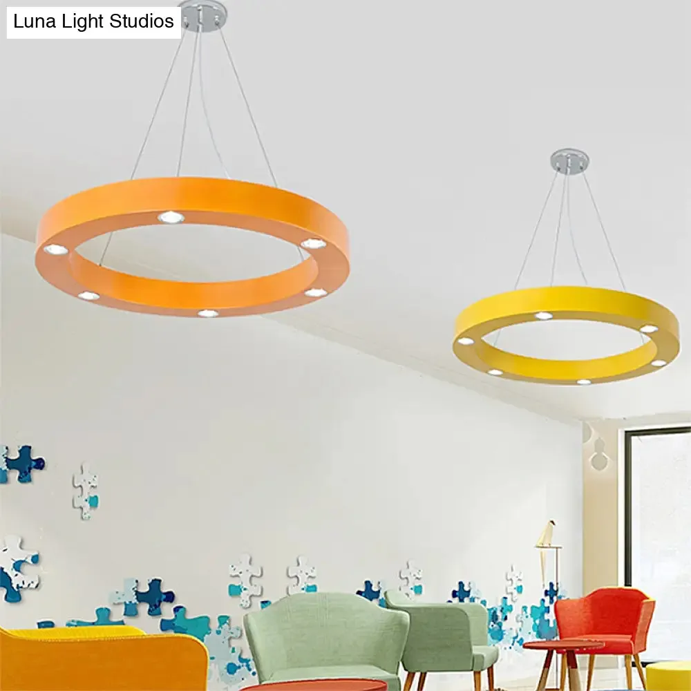 Modern LED Ceiling Pendant | Game Room Ring Hanging Light | Durable Metal Finish | Stylish & Lovely Design