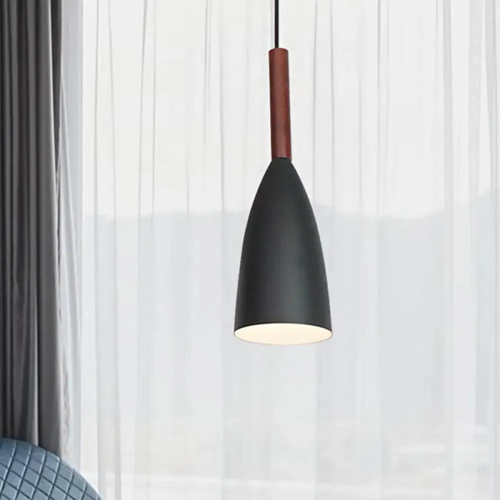 Modern Metallic Cone Pendant Lamp – Stylish Hanging Light for Restaurants