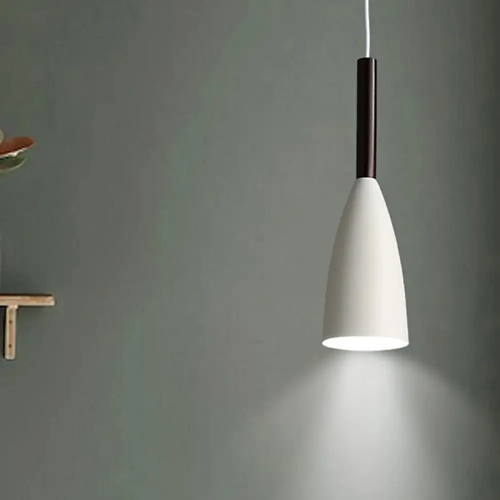 Modern Metallic Cone Pendant Lamp – Stylish Hanging Light for Restaurants