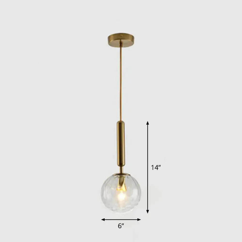 Modernist Hammer Glass Pendant Light - Stylish Hanging Ball Fixture for Restaurants