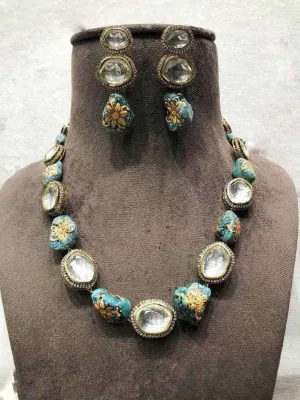 Natural Stone Polki Necklace