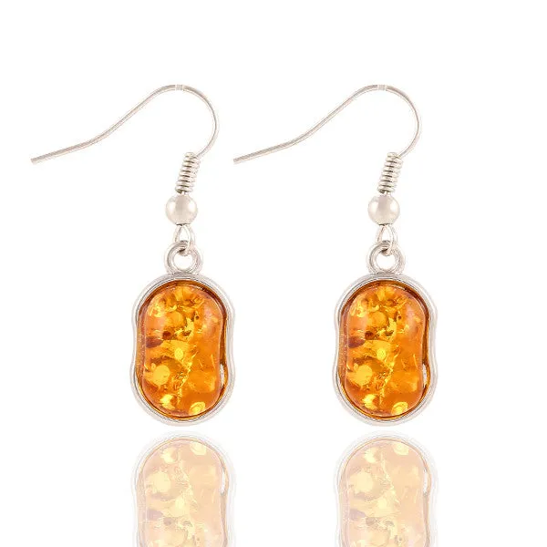 New Design Fashion High quality Natural stone Synthetic amber wedding jewelry sets Necklace Pendants Earring sets women