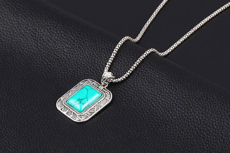 New Fashion Vintage Geometry Square Pendants Necklace Chain Bracelet drop Earrings jewelry sets for women