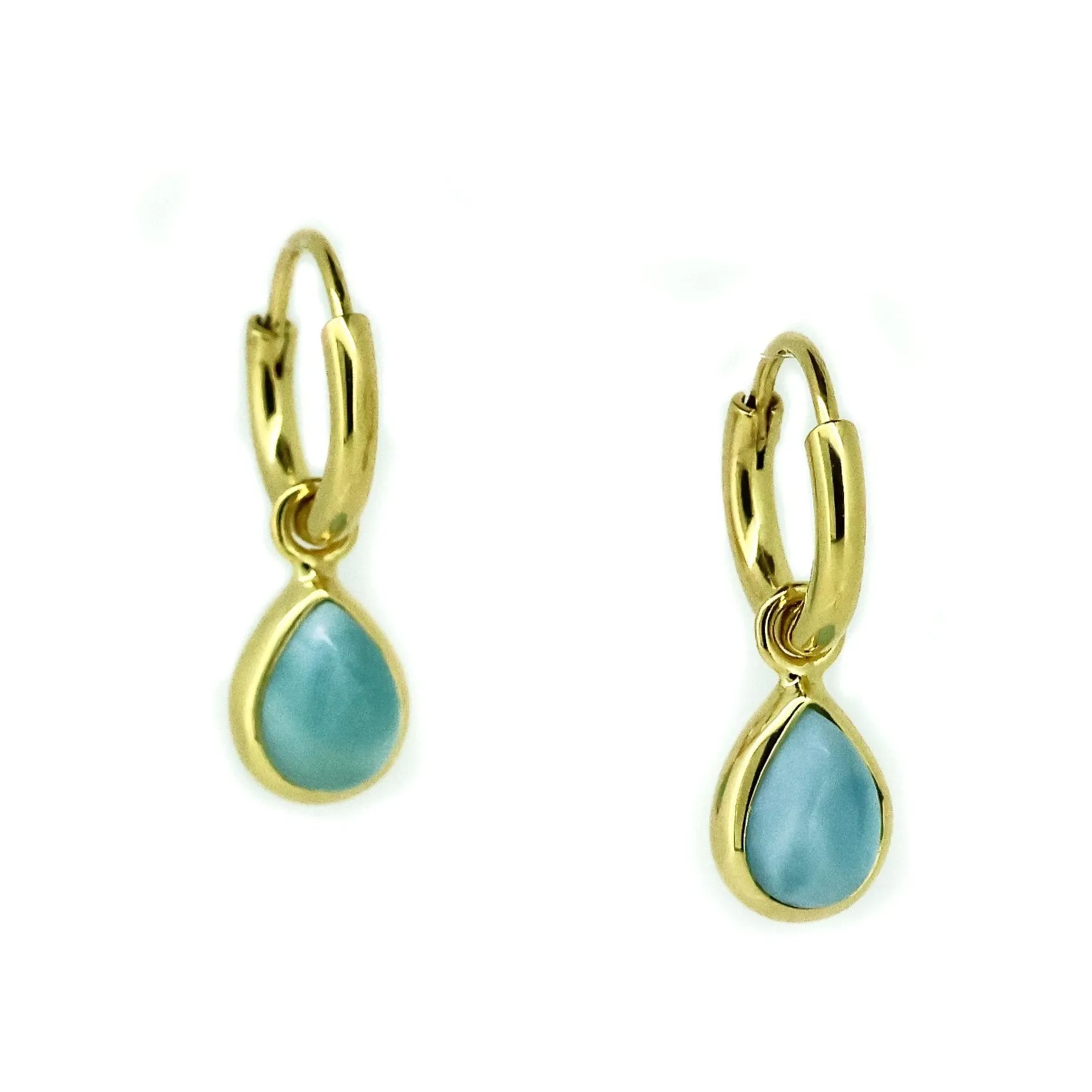 Ocean Magic Larimar Earrings Gold