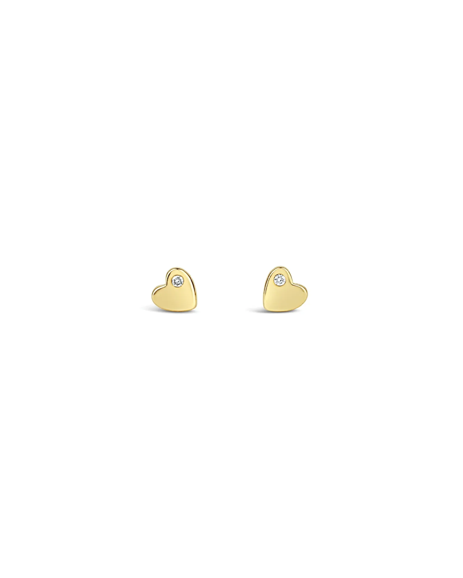 One Diamond Heart Studs