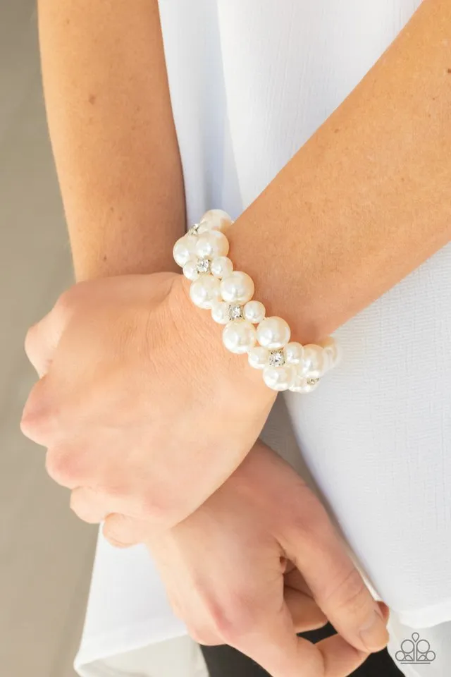 Paparazzi Bracelet  ~ Flirt Alert - White