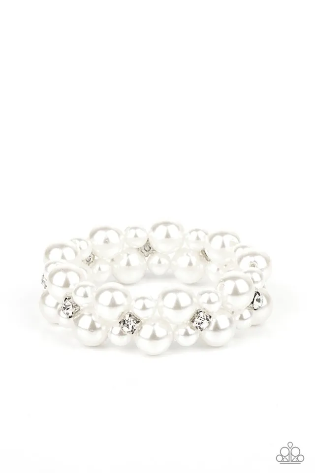 Paparazzi Bracelet  ~ Flirt Alert - White