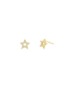 Pavé Open Star Studs