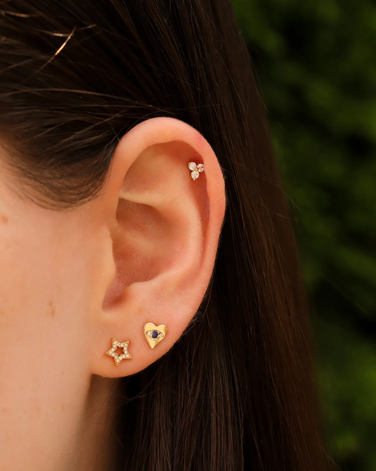 Pavé Open Star Studs