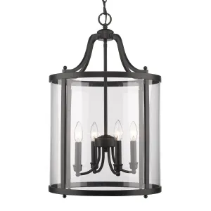 PAYTON 4 LIGHT PENDANT, BLACK