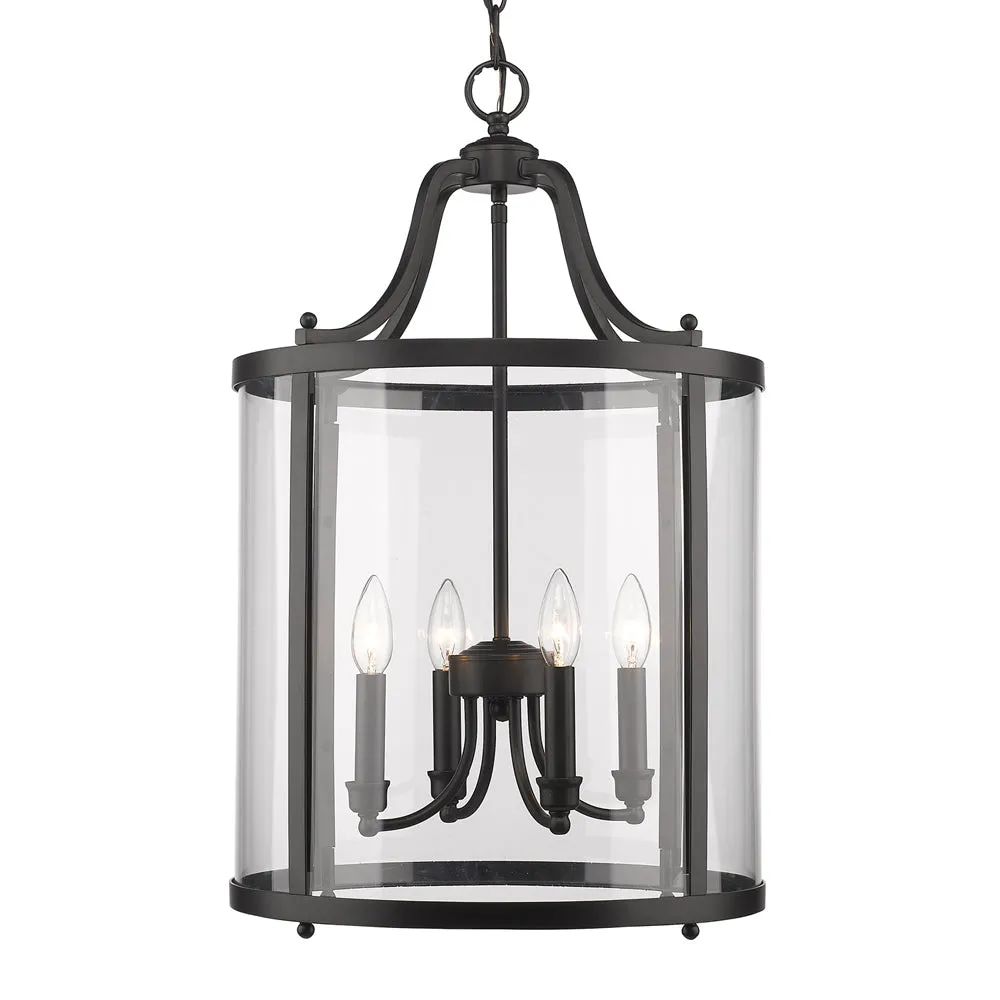 PAYTON 4 LIGHT PENDANT, BLACK