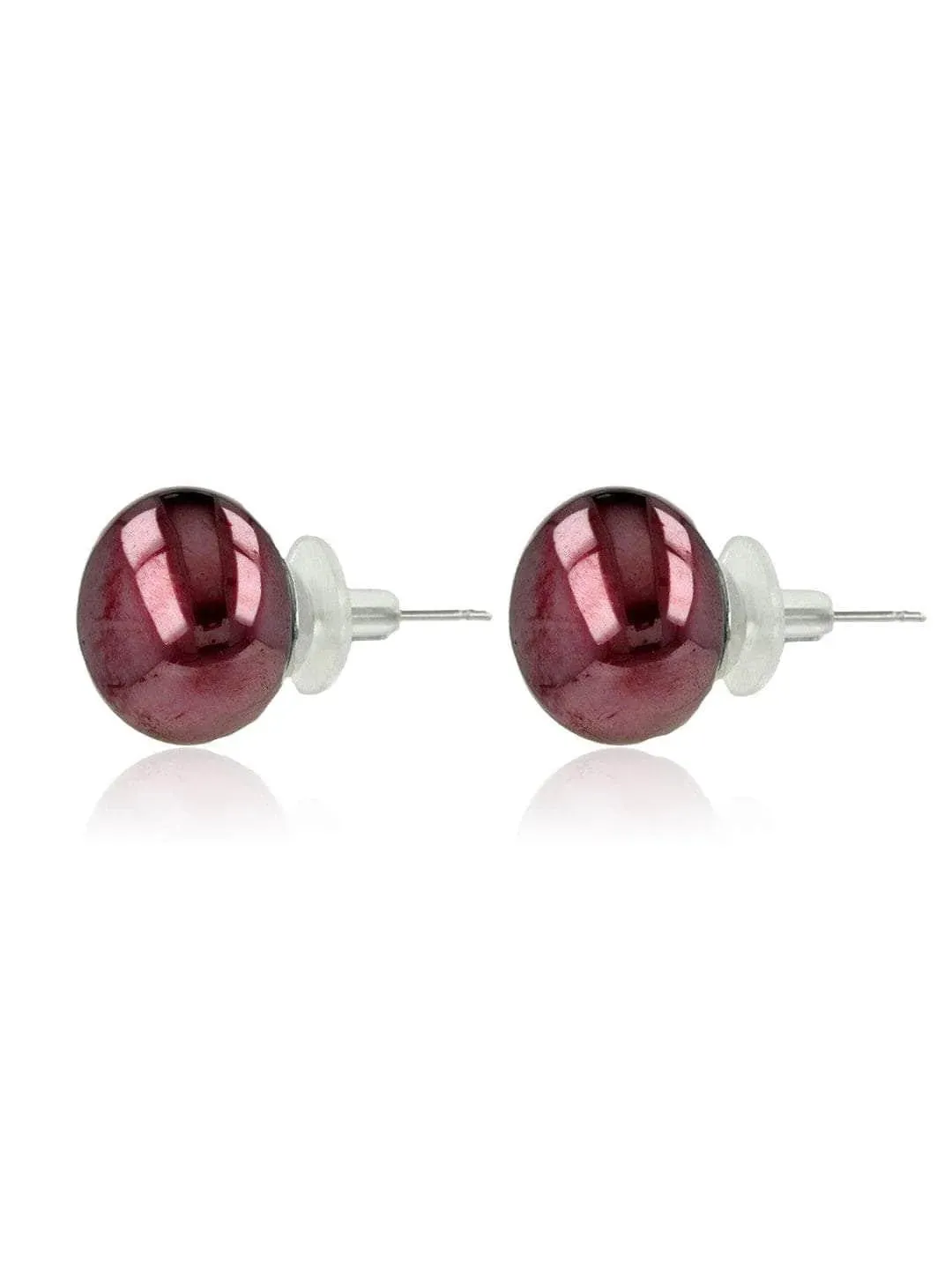 Pearl Statement Studs Claret