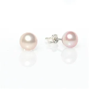 Pink Pearl Studs 6mm