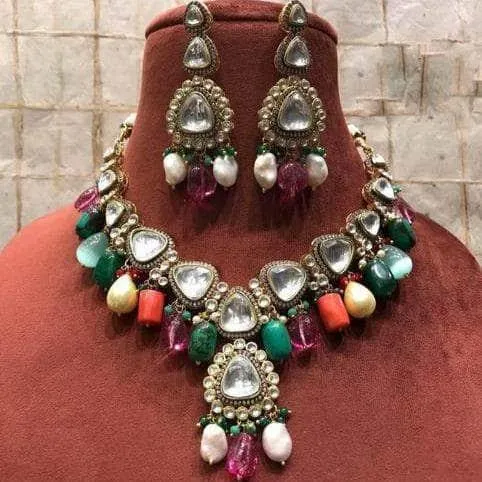 Polki Kundan Pendant Necklace