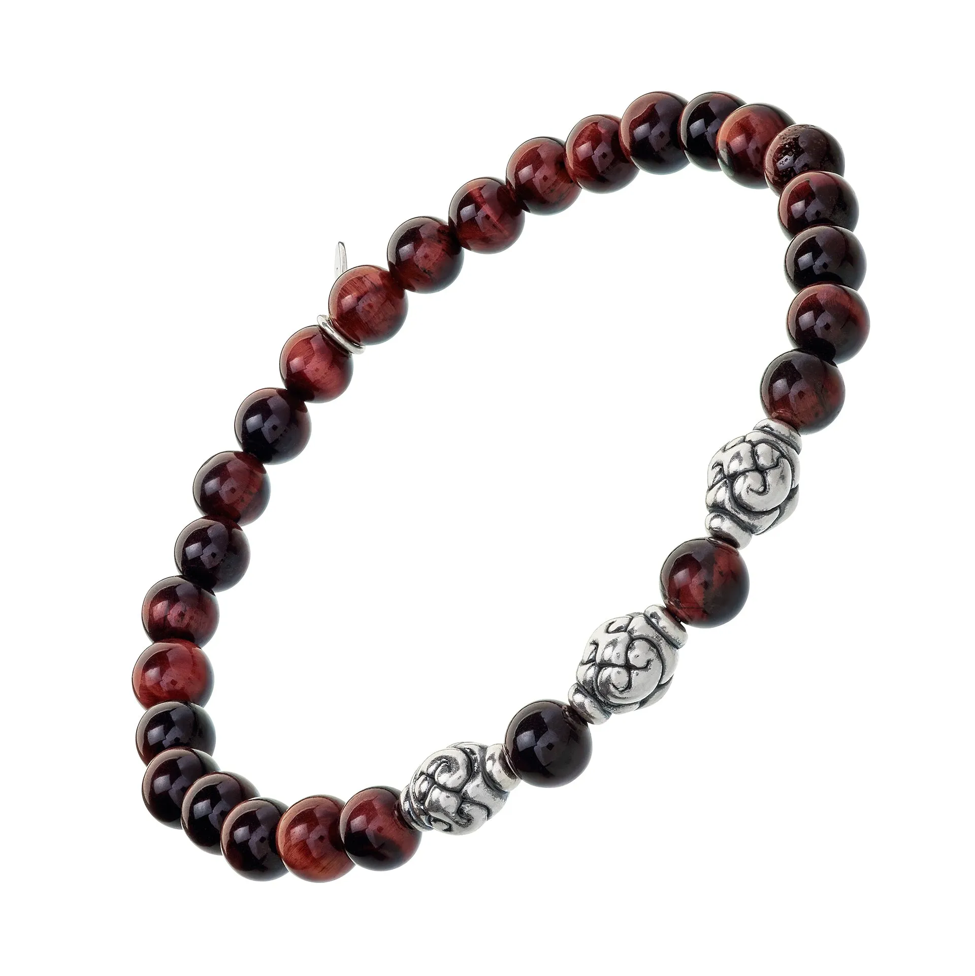 Red Tiger's Eye Beaded Flex Bracelet