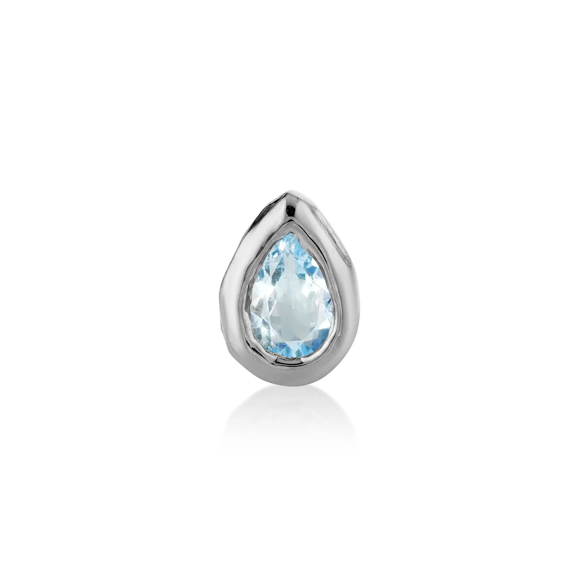 River Water Drop Aquamarine Stud