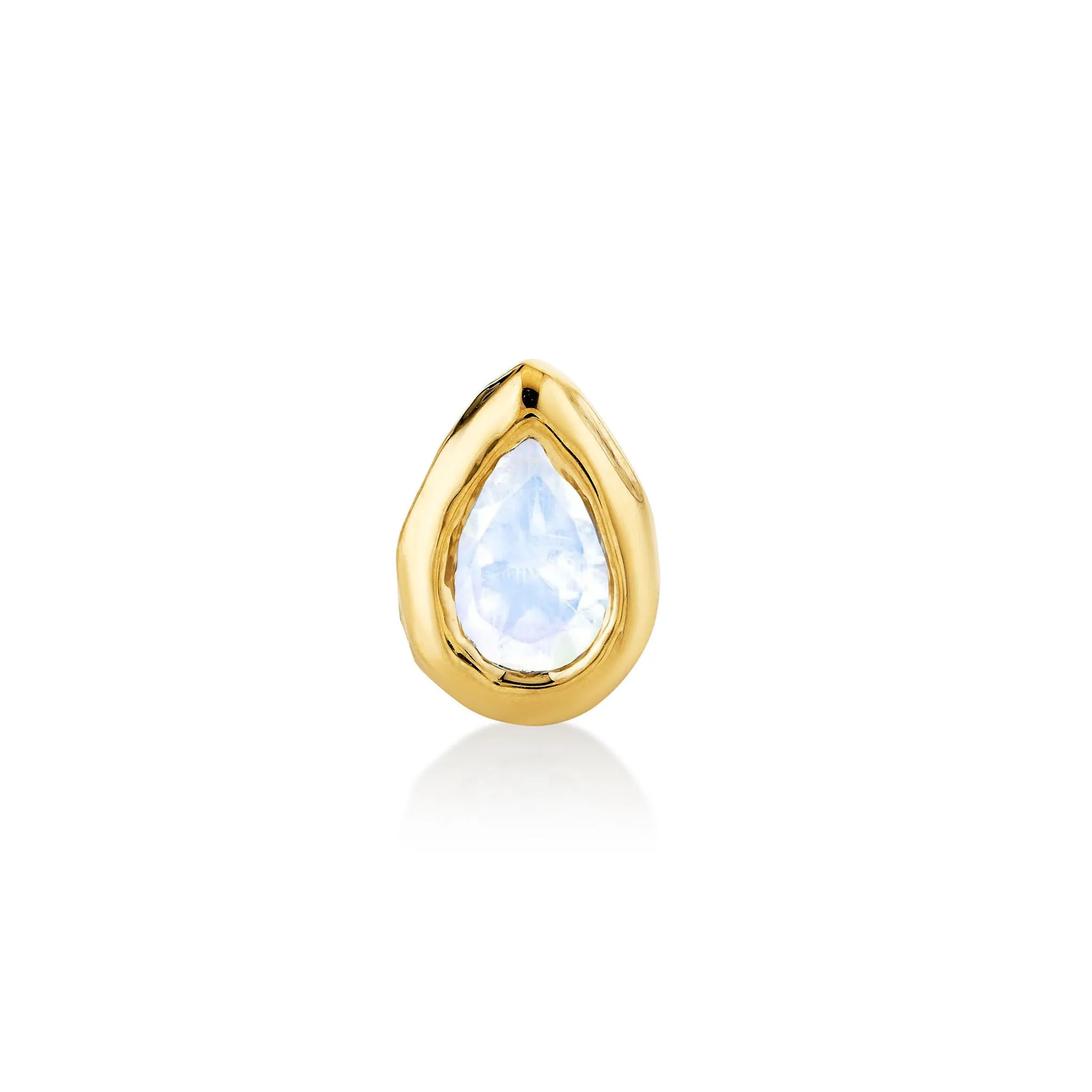 River Water Drop Moonstone Stud