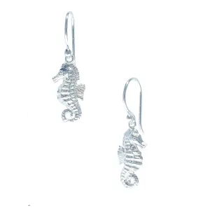 Seahorse Silver Hook Earrings