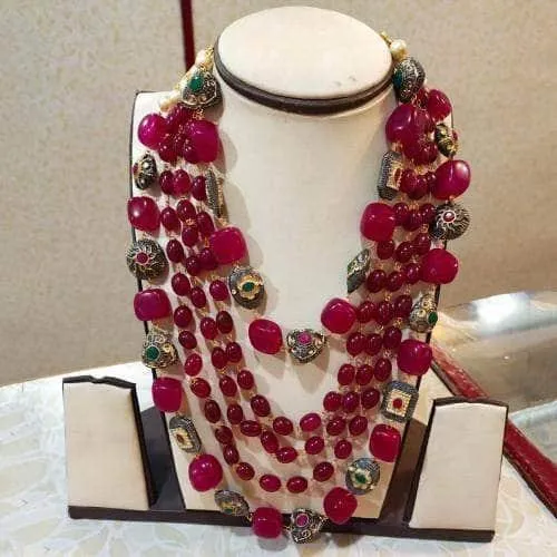 Semi Precious Layered Necklace Set