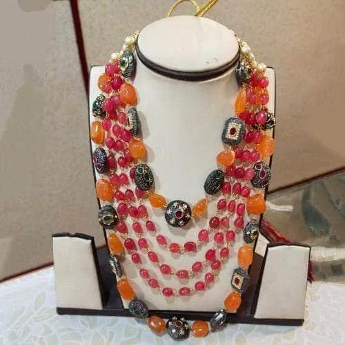 Semi Precious Layered Necklace Set