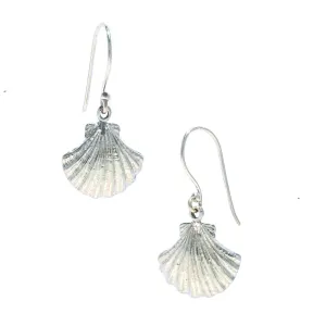 Shell Hook Earrings Silver