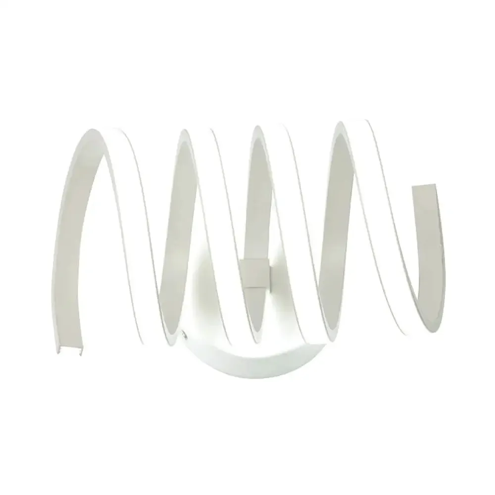 Spiral Acrylic LED Wall Sconce - Modern Single Light in Warm/White/Natural Light