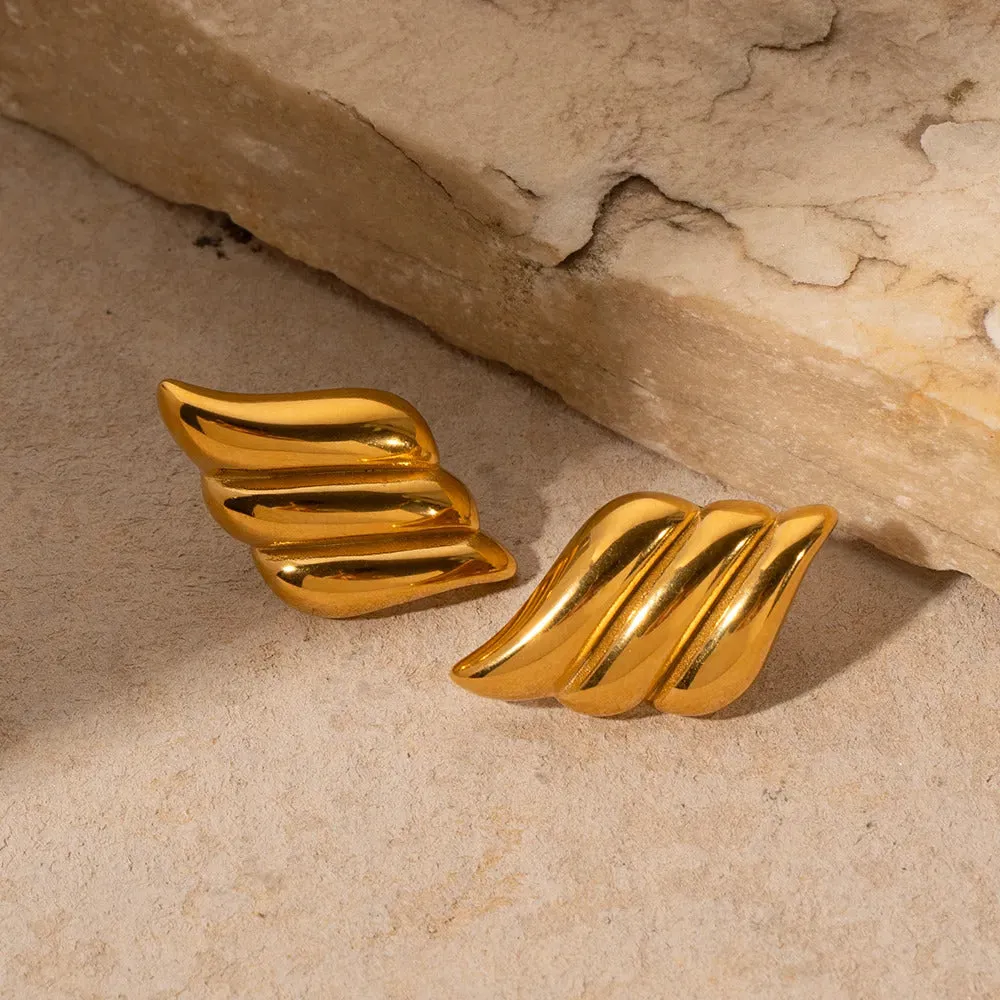 Statement Abstract Wing Stud Earrings