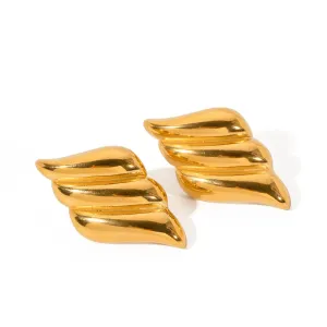 Statement Abstract Wing Stud Earrings