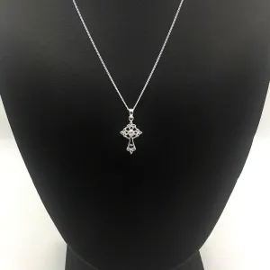 Sterling Silver CZ Celtic Cross Pendant