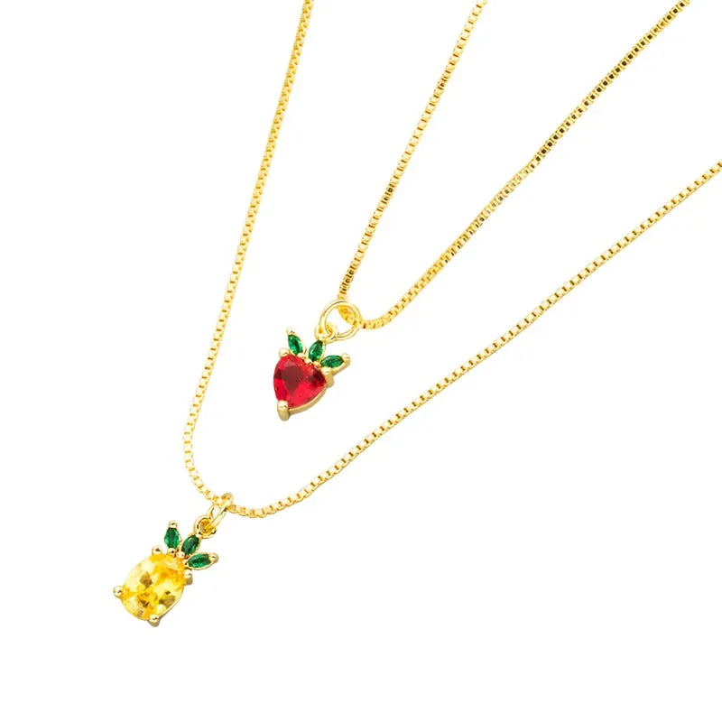 Strawberry/Pineapple Jewellery Set