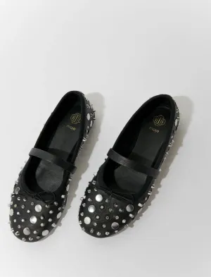 STUDDED BALLET FLATS