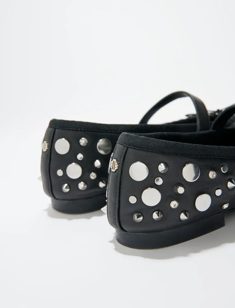 STUDDED BALLET FLATS