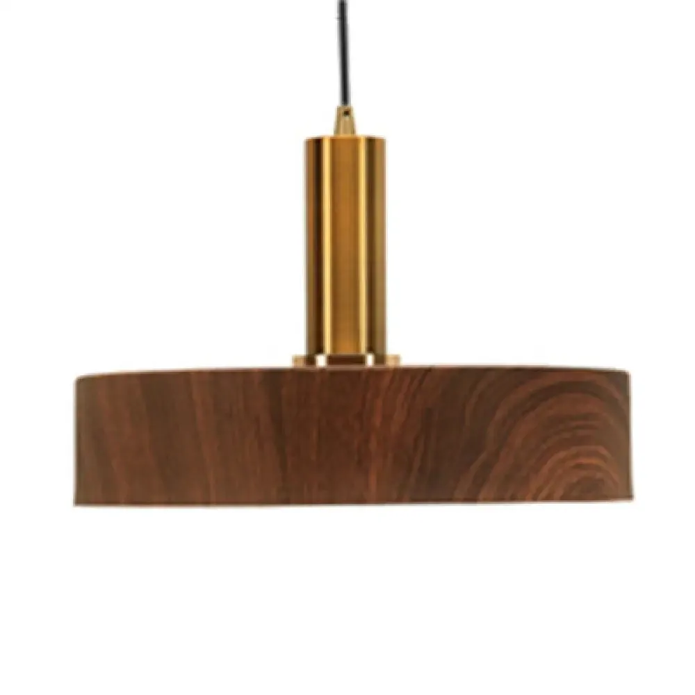 Stylish Wood Pendant Light for Bedroom or Porch - Small, Brown, and Modern