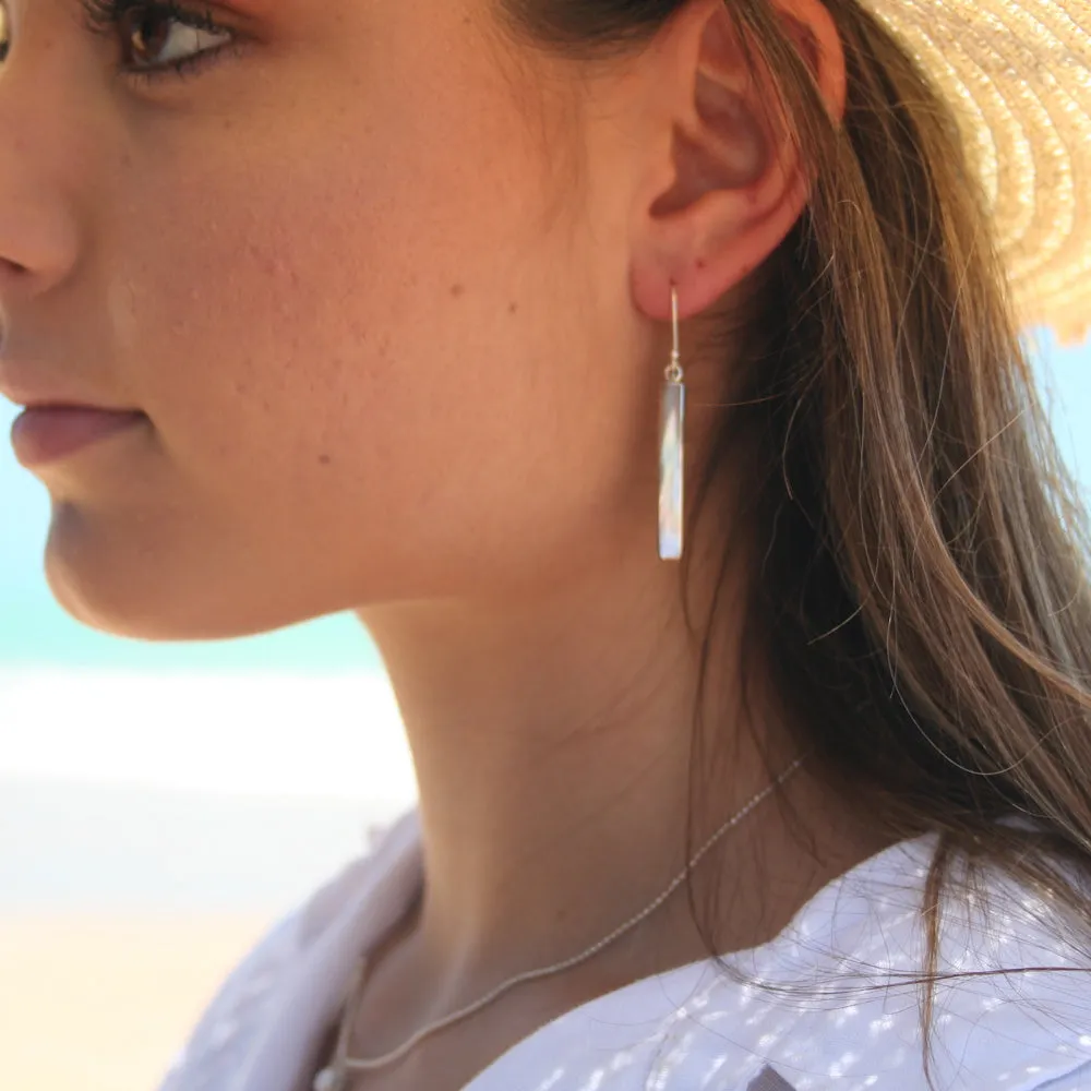 Sunset Slit Mother of Pearl Earrings