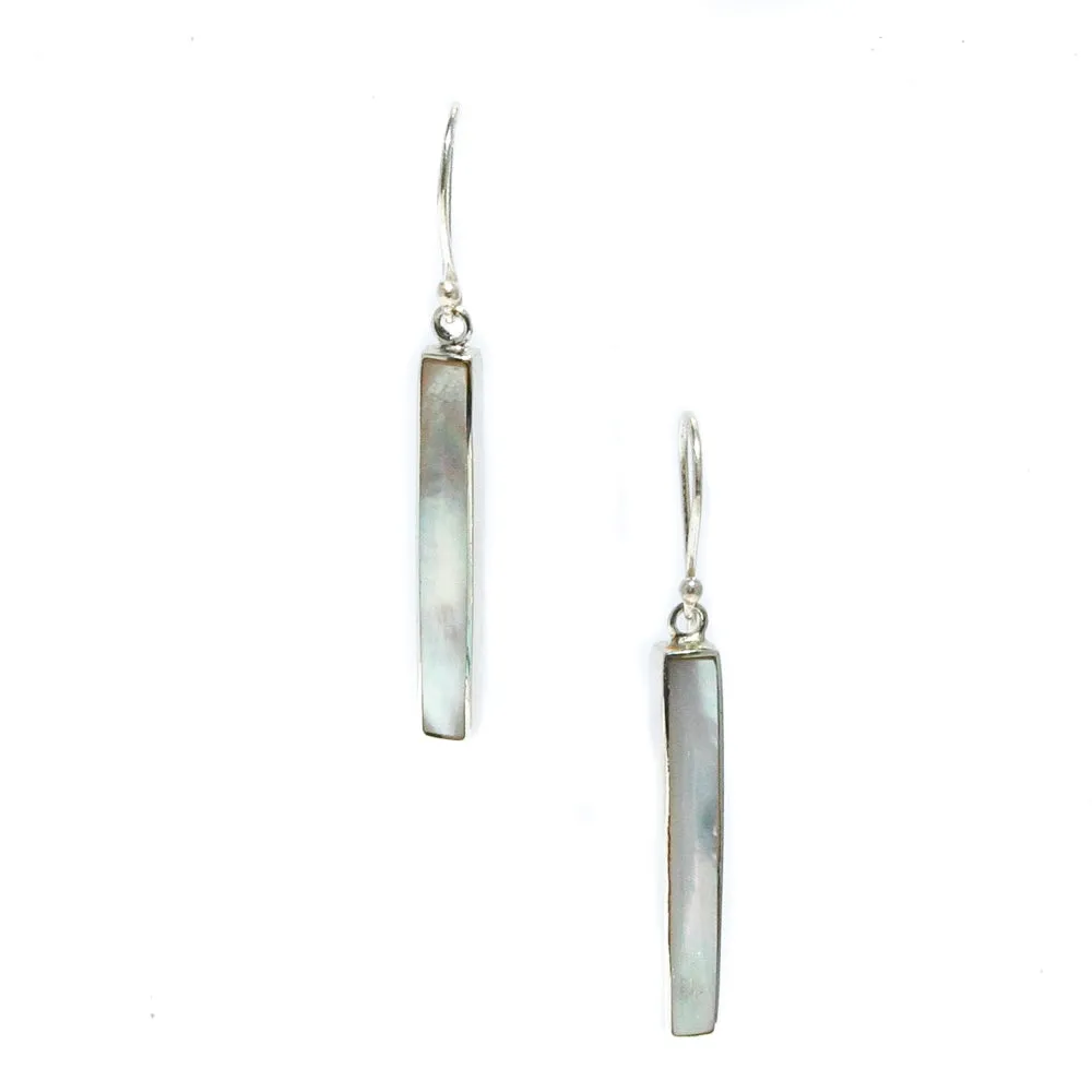 Sunset Slit Mother of Pearl Earrings