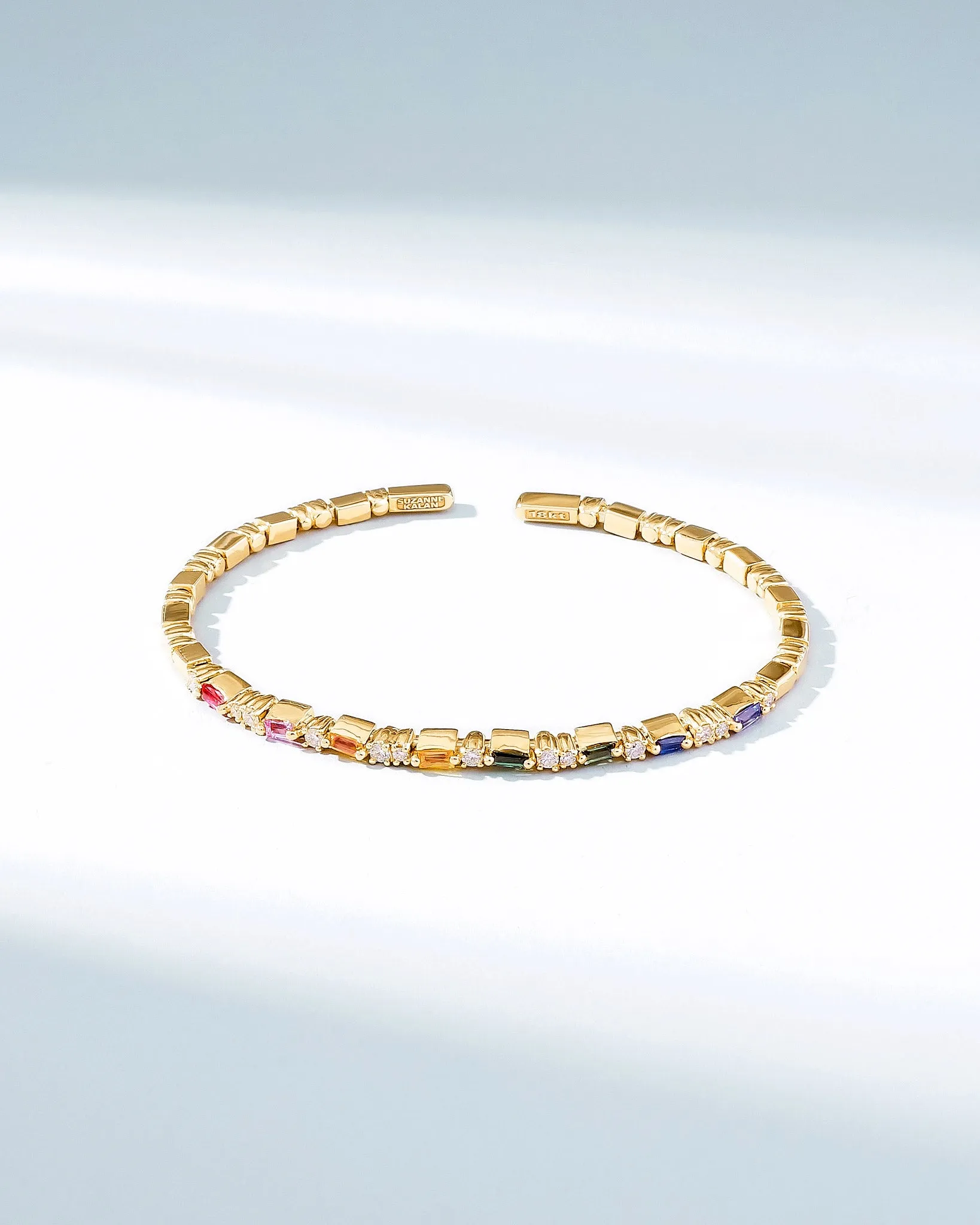 Thin Mix Rainbow Sapphire Bangle