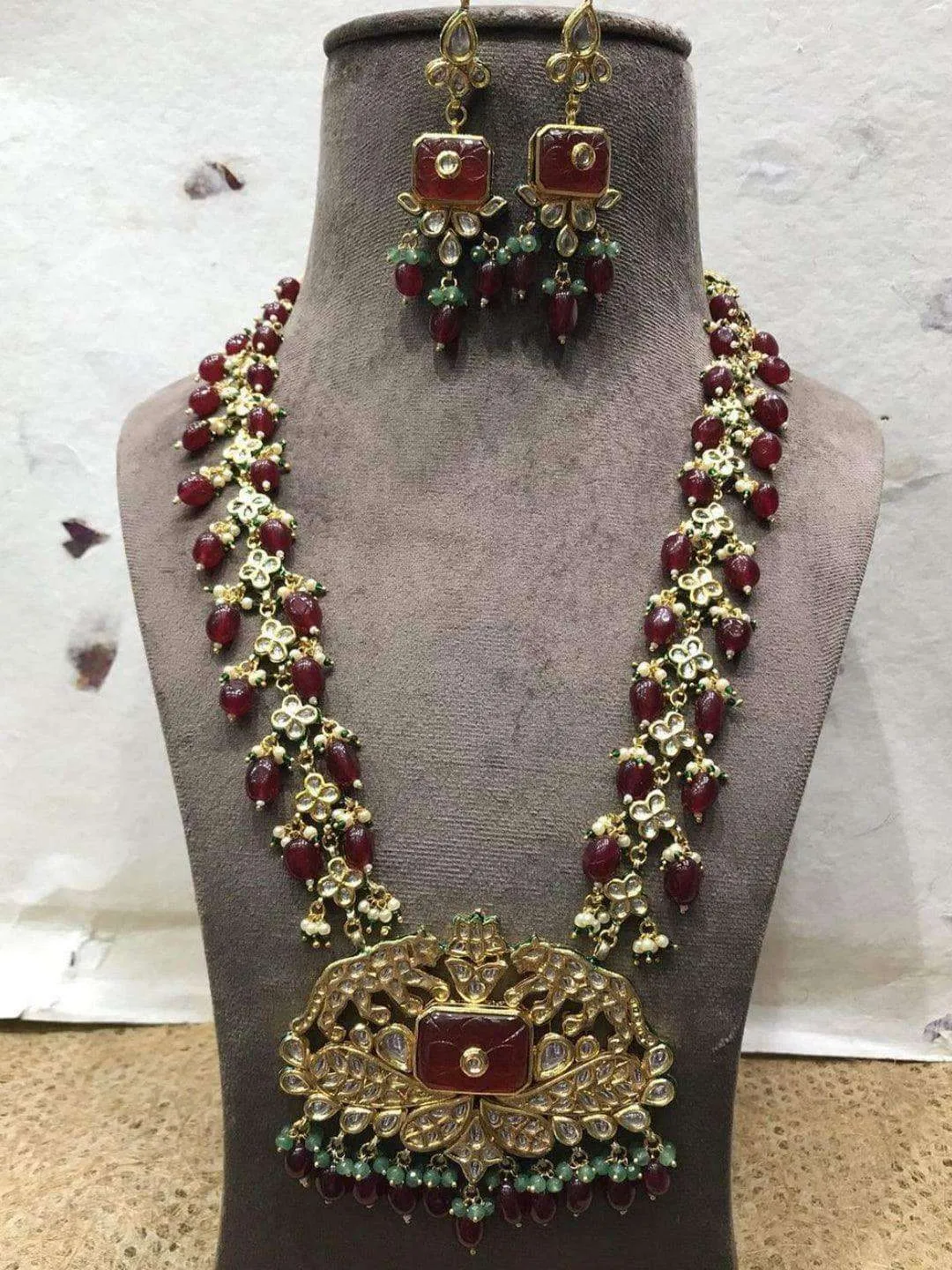 Tiger Motif Kundan Haar