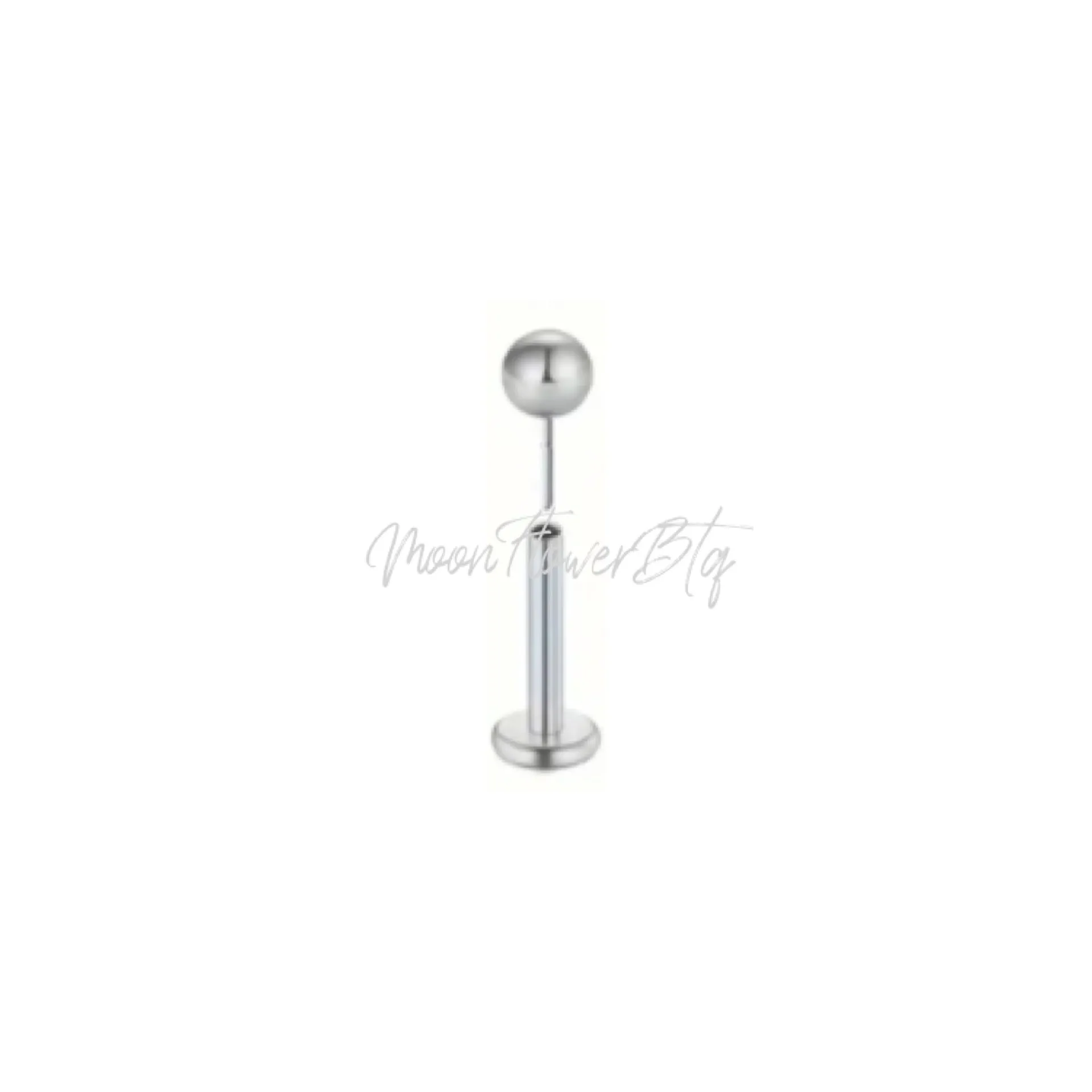 Tiny Silver Ball Dot Flat Back Stud