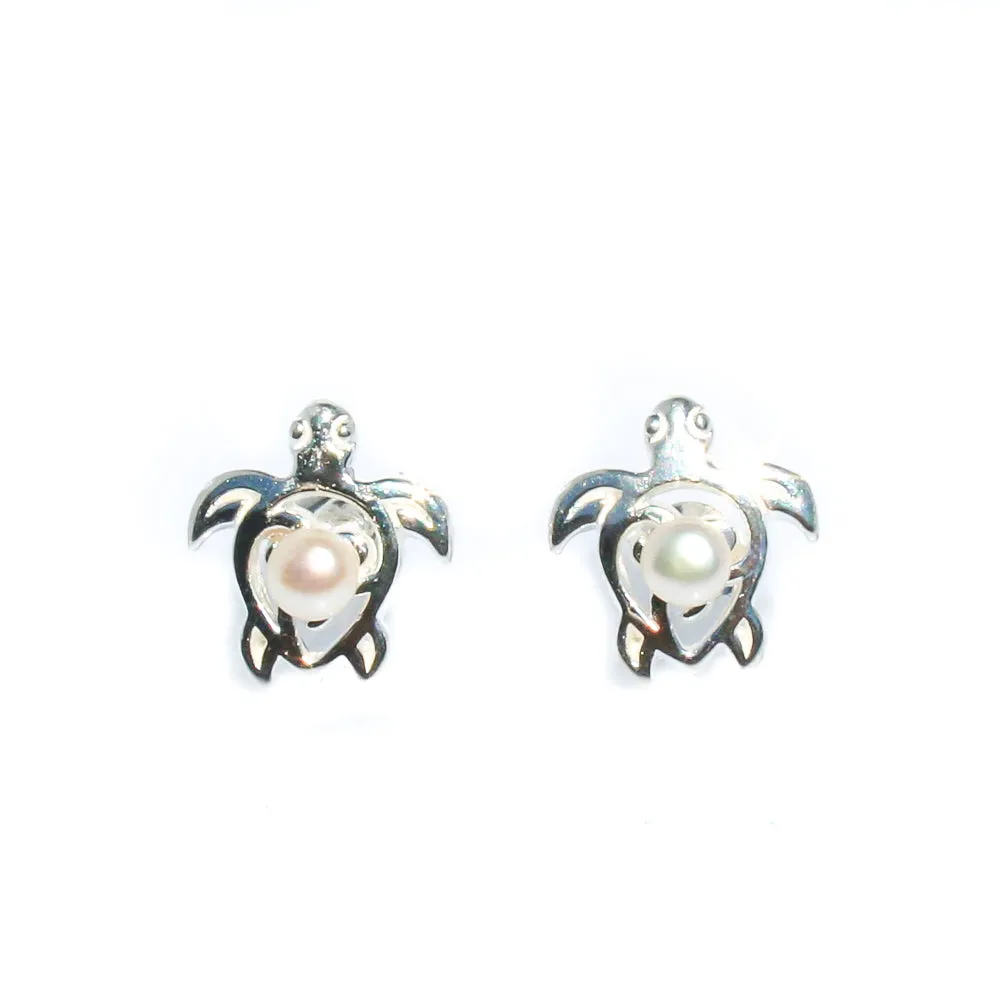 Turtle Cove Pearl Sterling Silver Studs