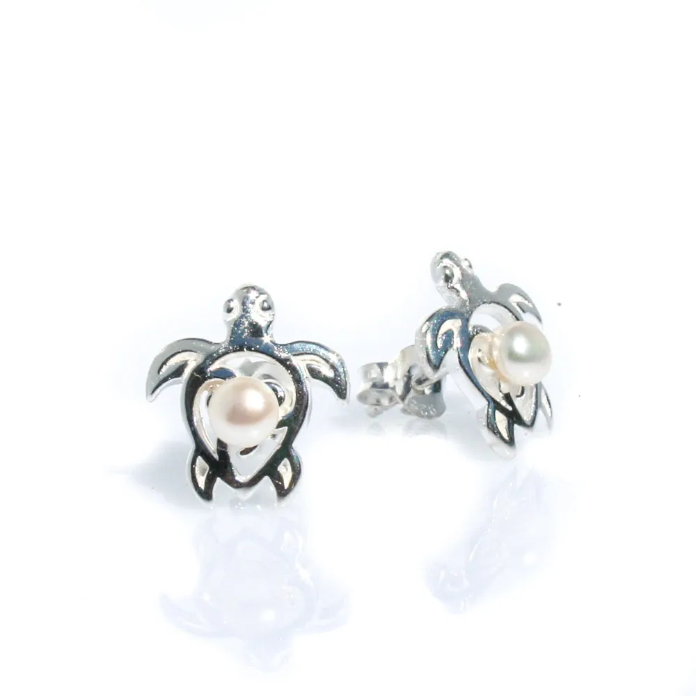 Turtle Cove Pearl Sterling Silver Studs