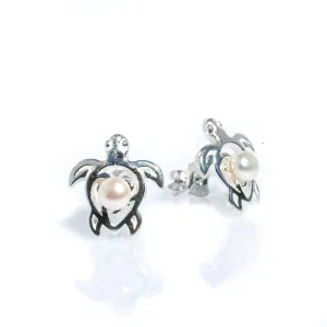 Turtle Cove Pearl Sterling Silver Studs