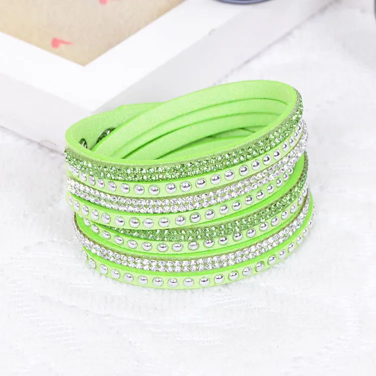 Women Multilayer Leather Bracelet Christmas Gift Charm Bracelets Vintage Jewelry For Women Pulsera