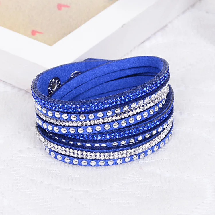 Women Multilayer Leather Bracelet Christmas Gift Charm Bracelets Vintage Jewelry For Women Pulsera