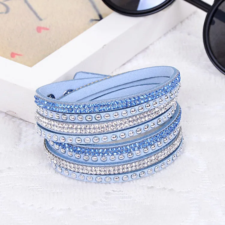 Women Multilayer Leather Bracelet Christmas Gift Charm Bracelets Vintage Jewelry For Women Pulsera