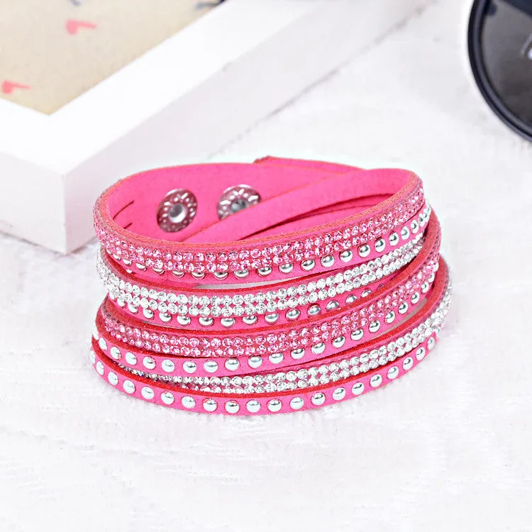 Women Multilayer Leather Bracelet Christmas Gift Charm Bracelets Vintage Jewelry For Women Pulsera